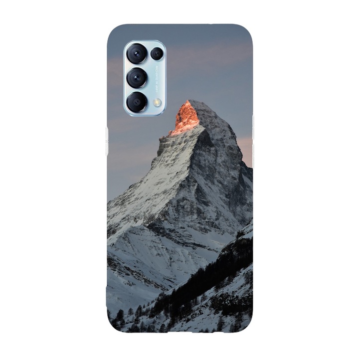 Калъф, съвместим с Oppo Reno 4 Lite, модел Matterhorn Peak, Silicon, TPU, обратно