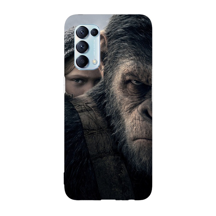 Калъф, съвместим с Oppo Reno 7 5G модел Rise Of The Planet Of The Apes, Silicon, TPU, Viceversa