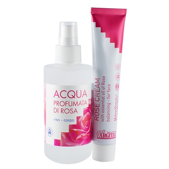 Pachet cadou pentru femei, ARGITAL, Crema cu ulei esential de trandafiri +Apa de trandafiri Pachet cadou pentru femei, ARGITAL, Crema cu ulei esential de trandafiri +Apa de trandafiri