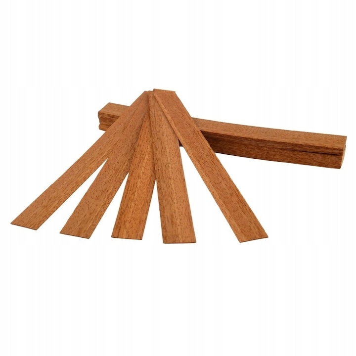 Set fitil pentru lumanari, lemn, 140 x 14 mm, 5 buc