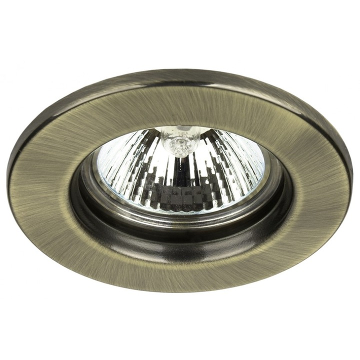 Луна Lightex RL HL3006GAB, MR16, GX5.3, Стоманена, Стационарна, ф81mm/cut, 60mm, Антично зелено