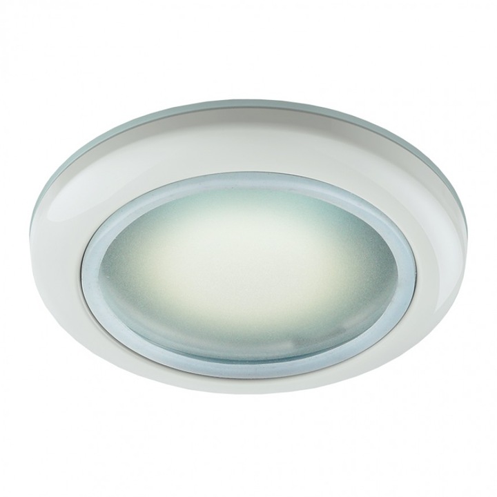 Luna Lightex, nedvességálló, alumínium, matt üveggel, MR16-60, Ф90x30mm/vágás 60mm, IP44, fehér