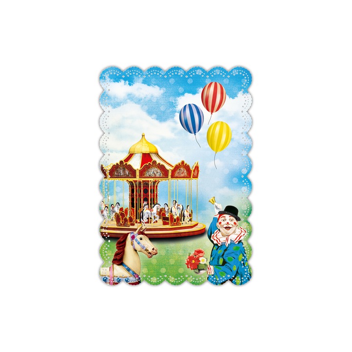 Felicitare, Carusel, Multicolor