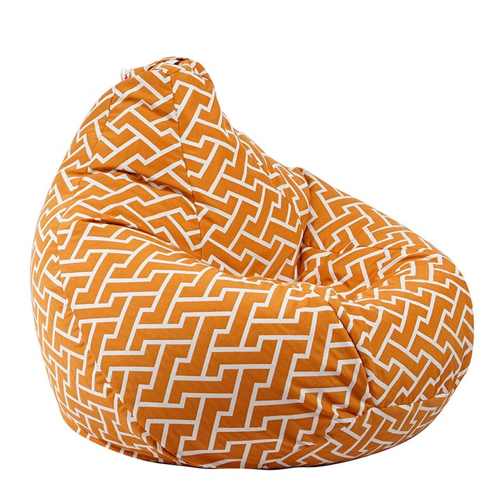 Пуф Pufrelax круша 320л. Nirvana Grande Zippity Orange, Перящ се калъф, Пълнеж от Полистиролни перли, Гама Premium