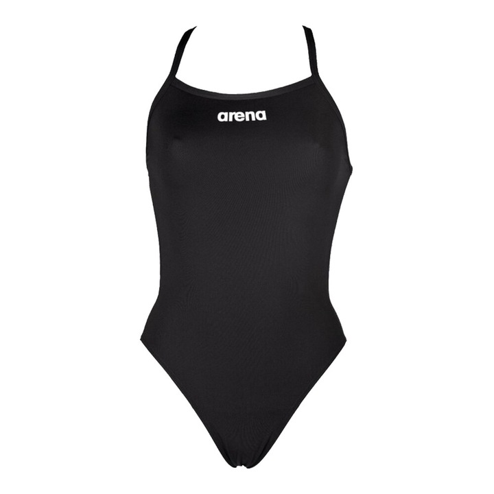 Дамски бански Arena Solid Lightech High Swimsuit, черен, 36
