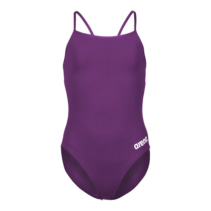Детски бански Arena Team Challenge Solid Swimsuit, лилав, 12-13