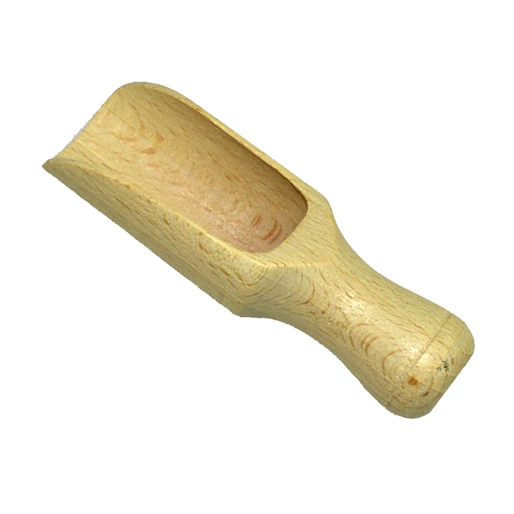Lingura pentru condimente, Lemn, 10 x 3 cm, Natur