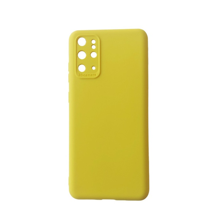 Samsung Galaxy S20 Plus készüléktáska, sárga, bársony belsővel, 258HT