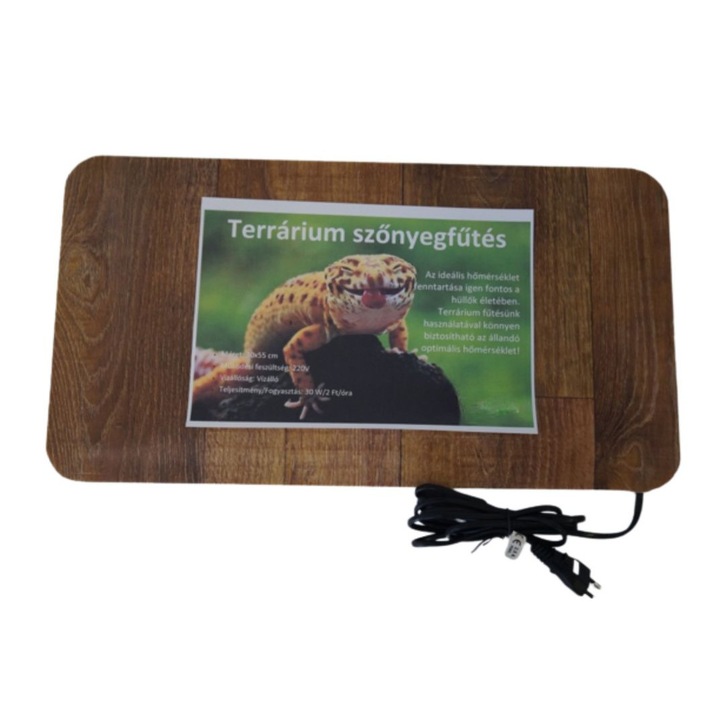 Eco Warm Vízálló elektromos infra terrárium szőnyegfűtés kisállatoknak 55x55cm
