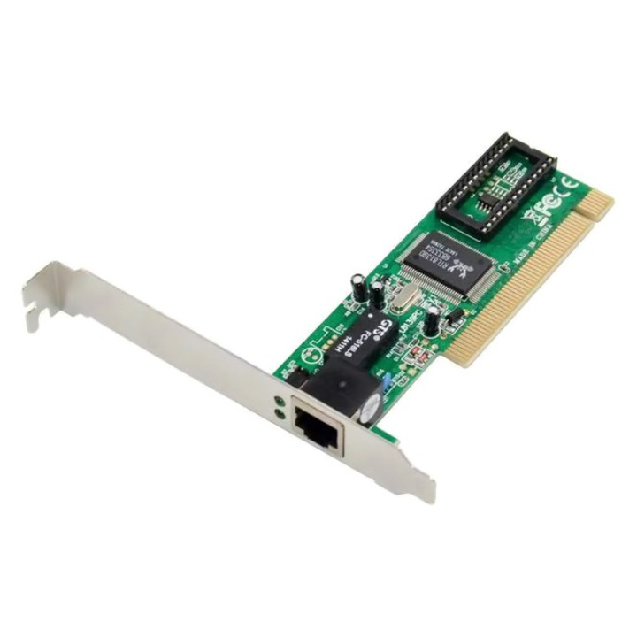 Placa de expansiune, Powertech, PCI la 1x RJ45, 10/100Mbps, Multicolor