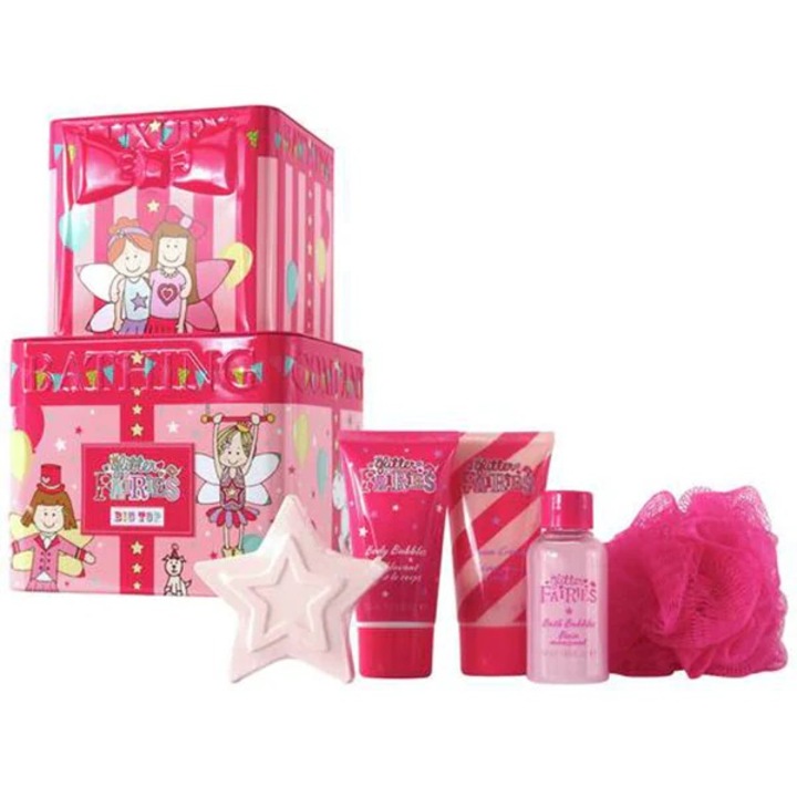 The Luxury Bathing Company Big Top ajándékkészlet: tusfürdő, 50 ml és fürdőhab, 50 ml és testápoló krém, 50 ml és fürdőbomba, 45 g és szivacs