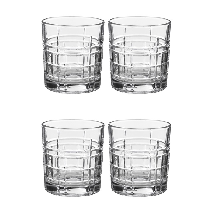 4 db Edgar pohár készlet, prémium üveg, 8,4 x H 9 cm, 240 ml