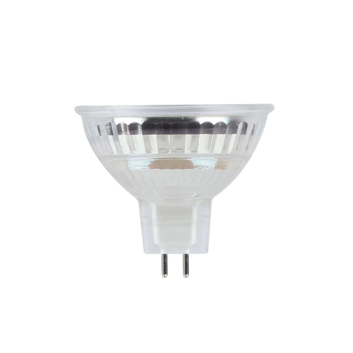 Bec LED Lexman, GU5.3, alb cald, 2700K, 7.4 W, 750 lm, tip reflector, transparent