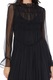 Черна копринена рокля Framboise Christina