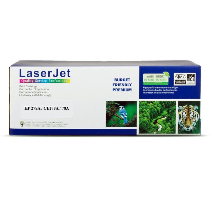 Toner Budget Friendly festékkazetta, HP 278A / CE278A / 78A kompatibilis, 2000 oldal, fekete