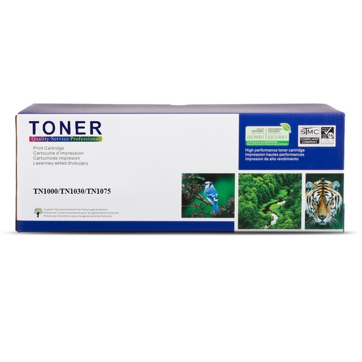 Toner Prémium Festékkazetta,TN1000, TN1030, TN1075, Fekete, 1000 oldal