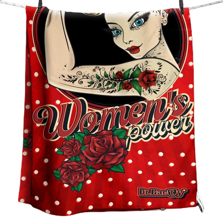 Dr.Bacty антибактериална кърпа, Микрофибър, 70x140см, Червена