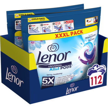 Set capsule Lenor pentru rufe All-in-1, 56 de spalari, April Fresh