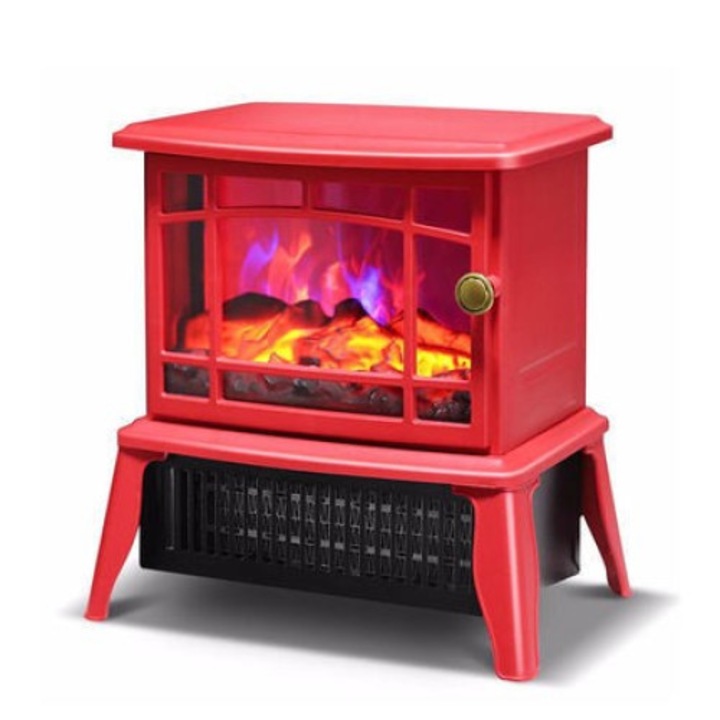 Електрическа камина Flippy, 1500W, с ефект на пламъка, 25 x 16 x 25 см, червена