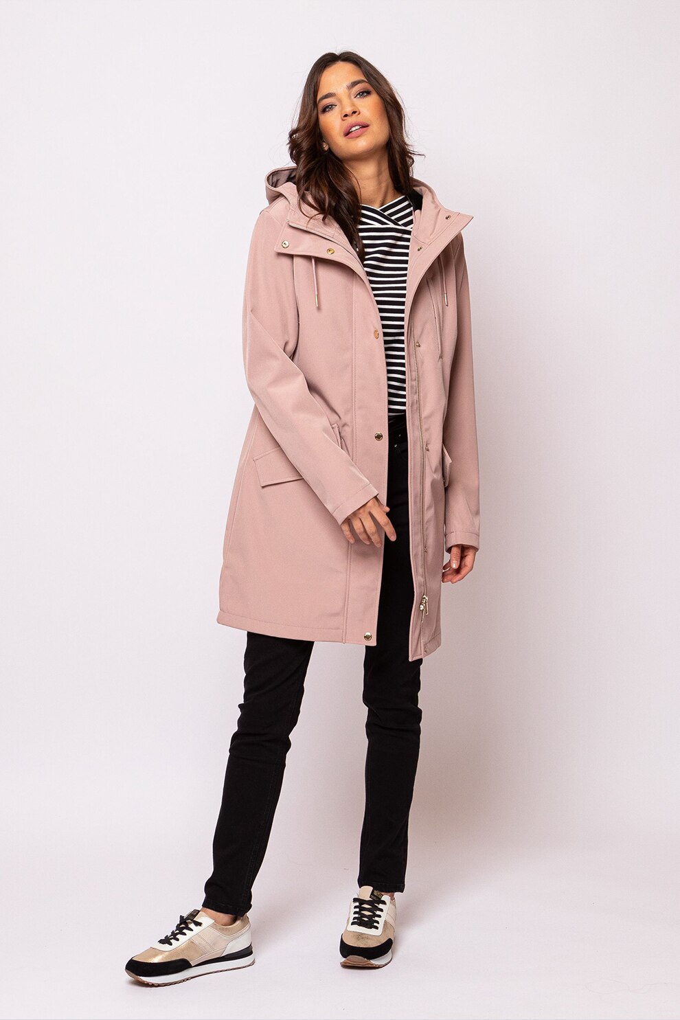 Heavy Tools, Jacheta softshell cu gluga ajustabila Napea, Roz pastel, S ...