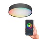 Plafoniera Smart RGB Calex, 30 cm, Negru/Alb