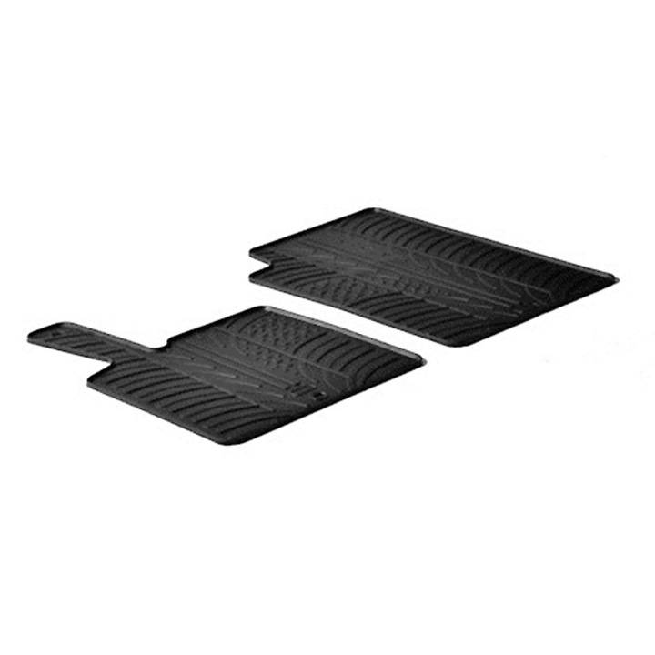 Set 2 covorase auto, Lampa, Cauciuc, Compatibil cu Smart Fortwo, Dupa 07/1998, Negru