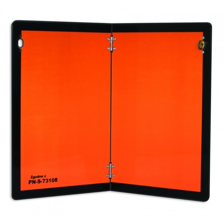 Placa pliabila ADR, Hico 64794, 40 x 30 cm, aluminiu, vertical, portocaliu, negru
