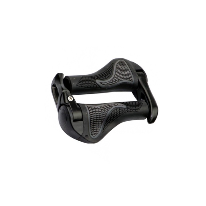 Set 2 mansoane bicicleta din Silicon, Negru, COM-BBL6641