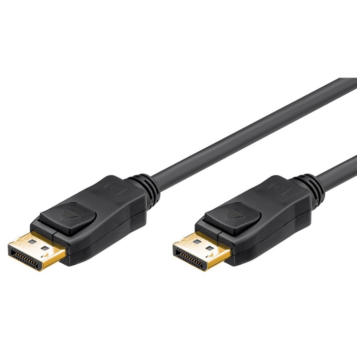 Cablu GOOBAY, DisplayPort, Placat cu aur, 4K Ultra HD, 3D, 1 m, Negru