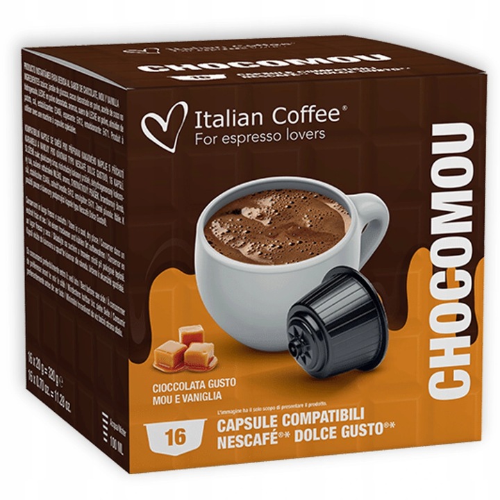 Chocomou, 16 capsule compatibile Nescafe Dolce Gusto, Italian Coffee