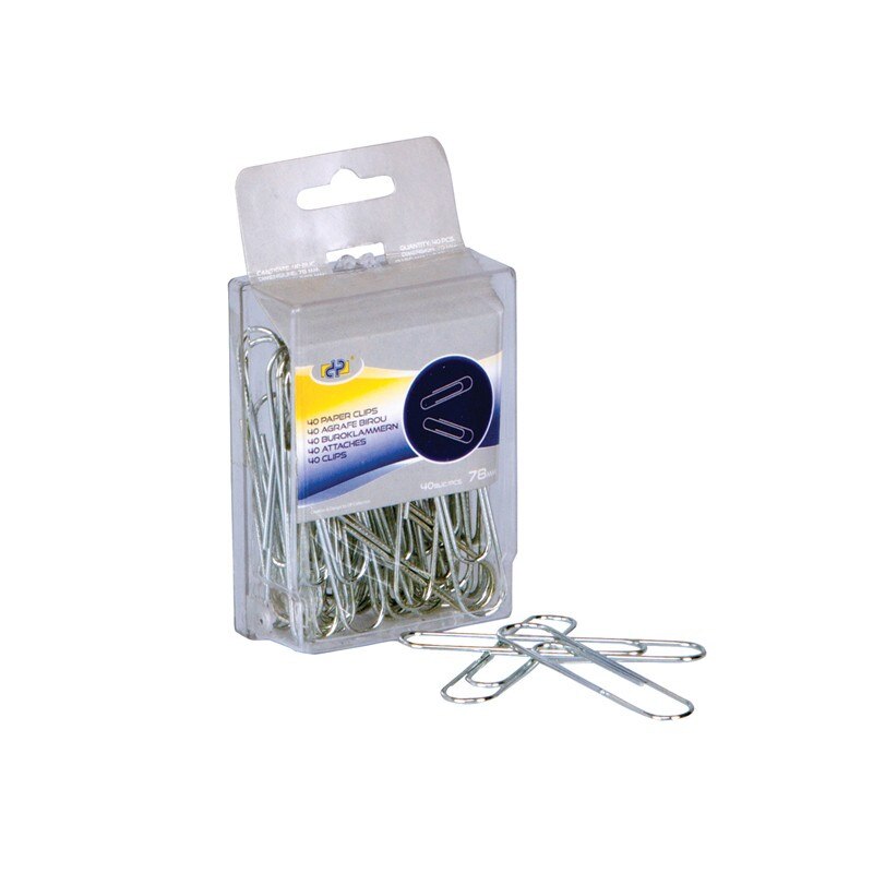 Agrafe metal zincat inoxidabil 78mm, 40 buc./cutie PVC DP Collection - Office