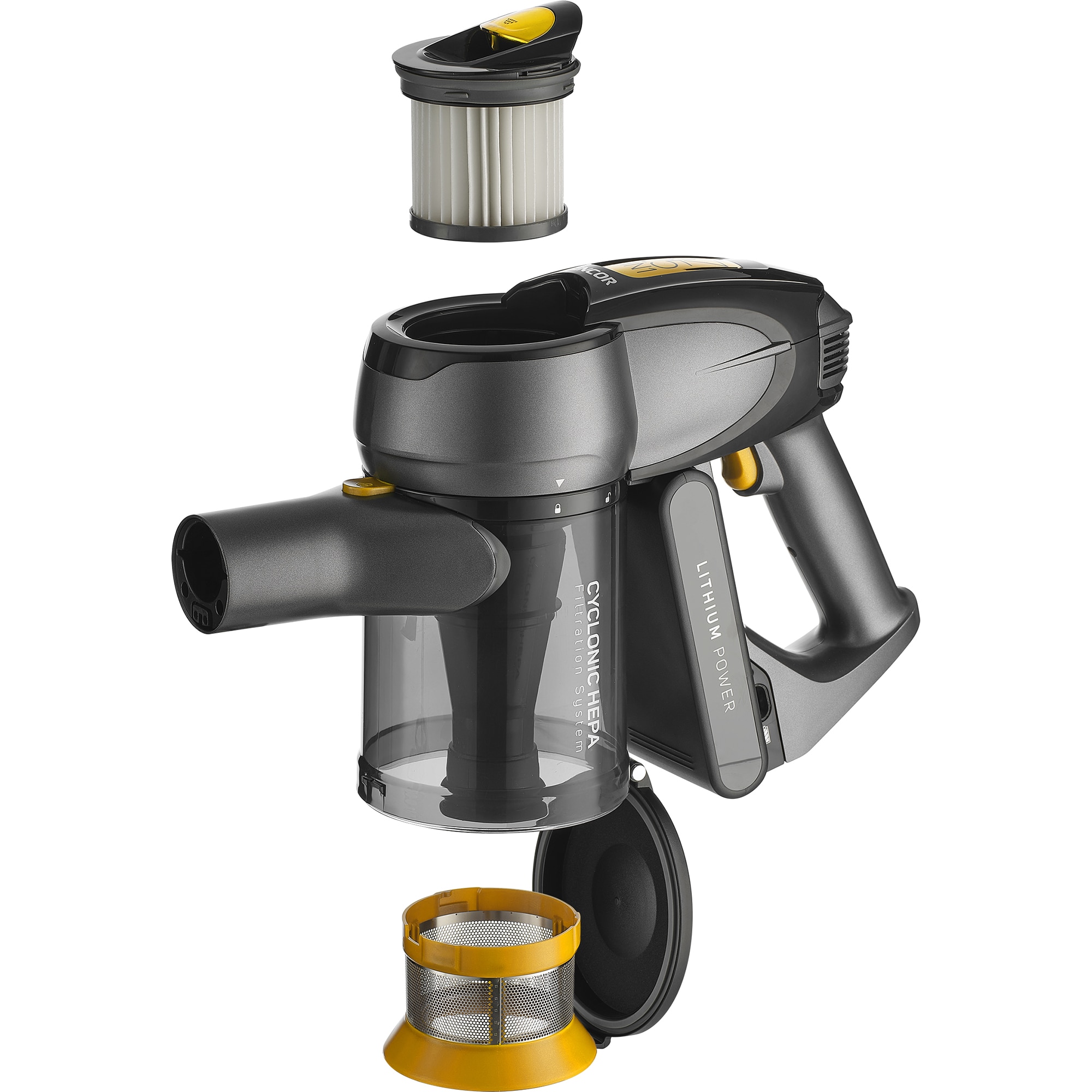 Aspirator vertical fara fir Sencor, putere 400W, autonomie 50 min, recipient praf 0.5 l, negru