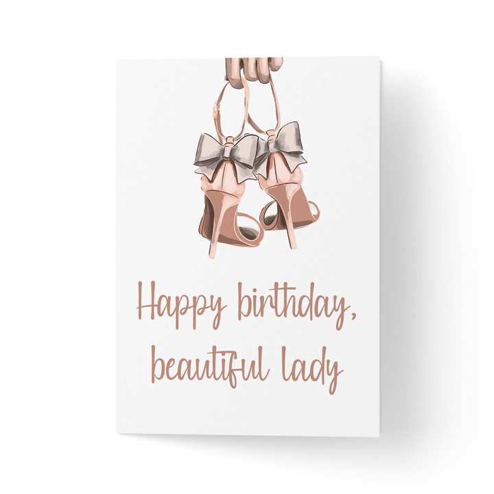 Felicitare cu plic, hartie texturata premium - zi de nastere pentru femei - 11x16cm