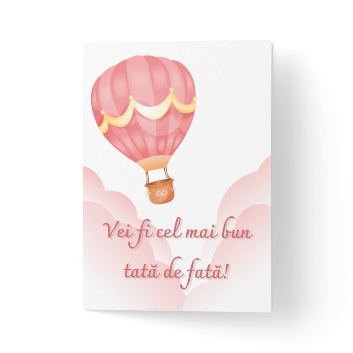 Felicitare 100% reciclata cu plic, hartie texturata premium - pentru tata de fata - 11x16cm