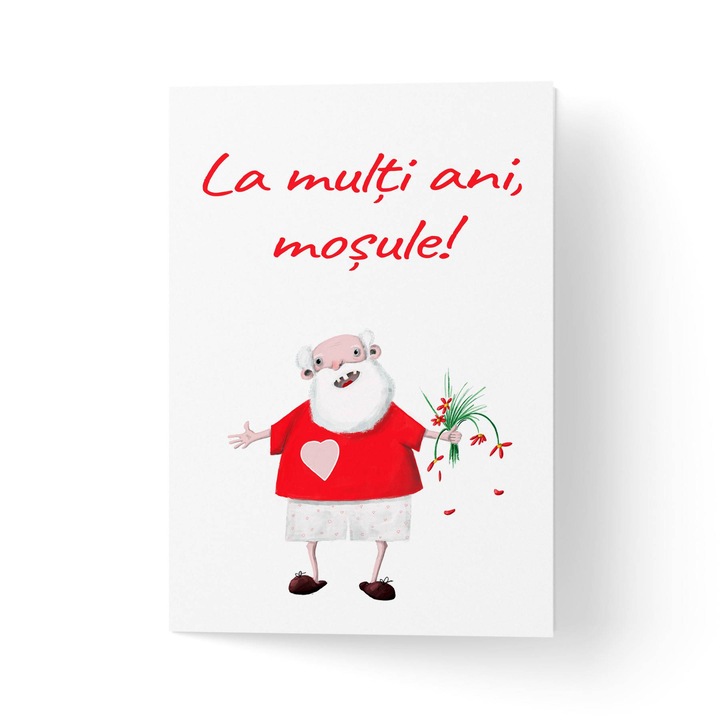 100%-ban újrahasznosított üdvözlőlap borítékkal, prémium texturált papírral - születésnap nagypapával - 11x16cm