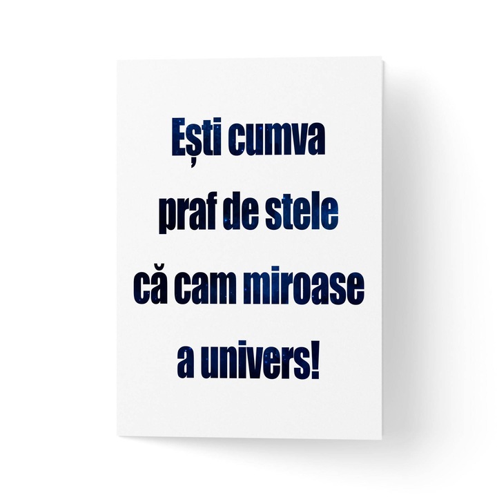 Üdvözlőlap borítékkal, prémium texturált papír - vicces üzenet Stardust - 11x16cm