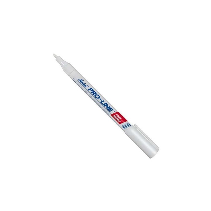 Set 12 bucati Marker permanent, Markal, PRO-LINE HP FINE, cu vopsea alba