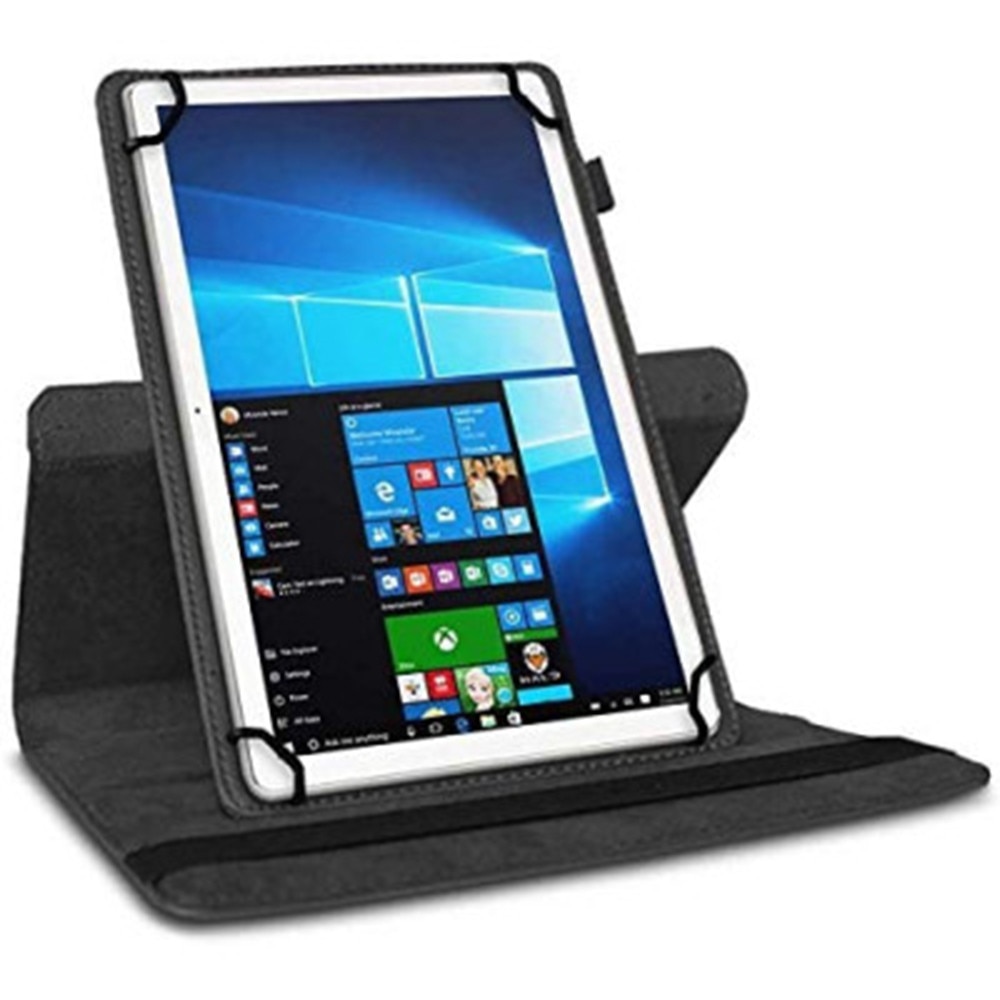 Husa Rotativa Tableta Universala 7 Inch, Stand Portret si Landscape, Inchidere Sigura, Prindere Elastica, Smart Design, Negru