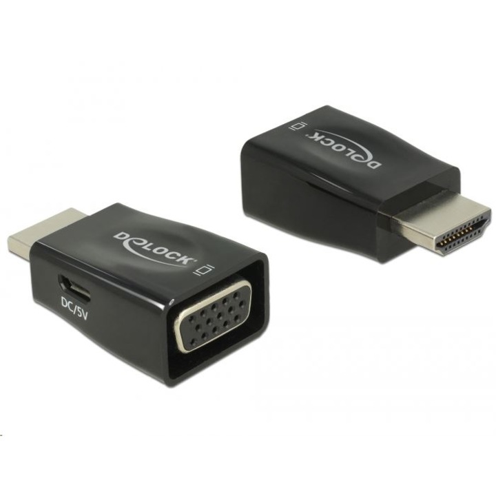 HDMI-VGA adapter TM tápegységgel, Delock 65902