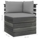 Canapea gradina din paleti vidaXL, 4 locuri, cu perne, lemn masiv pin, 60 x 65 x 71.5 cm, 33.55 kg 3061744