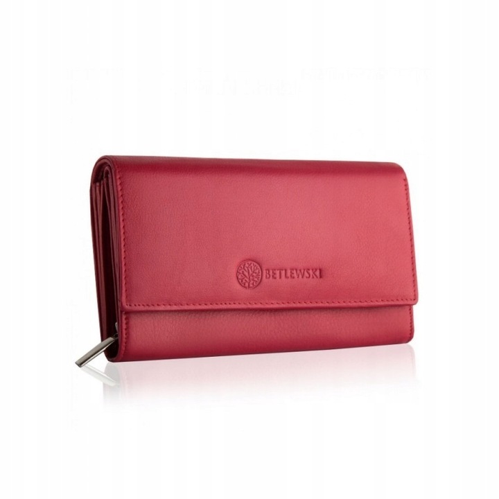 Дамско портмоне, Betlewski, Естествена кожа, 17.5 x 10 x 4