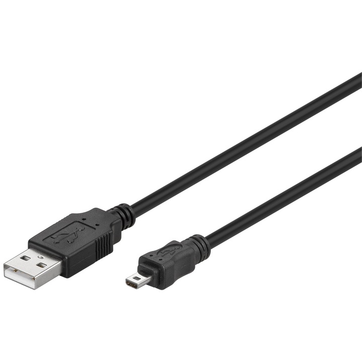 USB kábel Apa - miniUSB 8p fekete