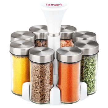 Set rotativ condimente Lamart, 8 recipiente Set rotativ condimente Lamart, 8 recipiente