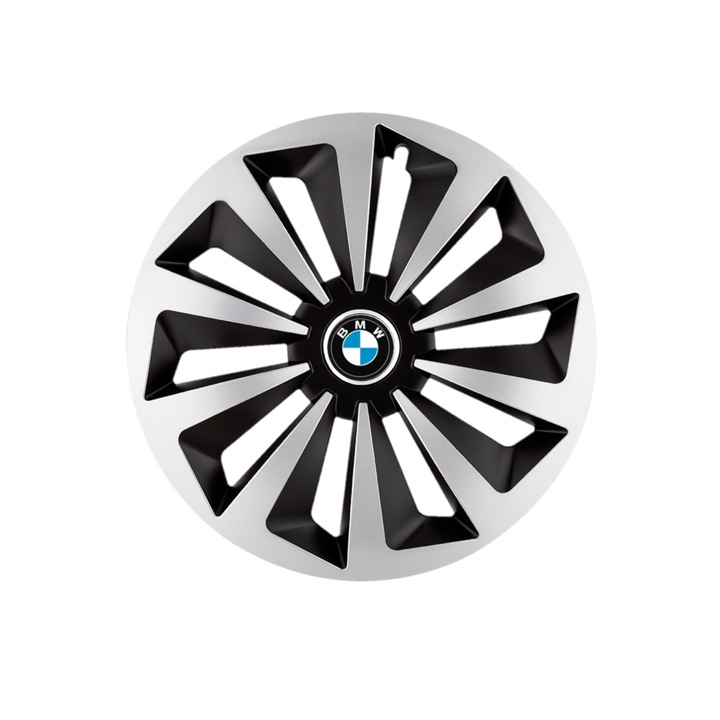 Set 4 capace roti Fox dual crom R15 pentru gama auto BMW