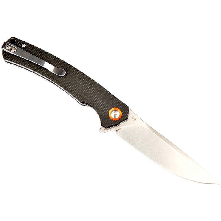 Нож Dulotec K250, Неръждаема стомана, Сгъваем, Ежедневен, Черна дръжка, Микарта
