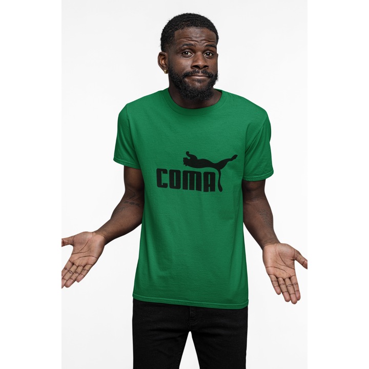 Tricou barbati personalizat, Verde, Coma, 3XL