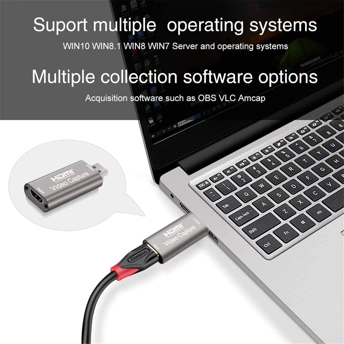 Адаптер HDMI/USB, Сив - eMAG.bg