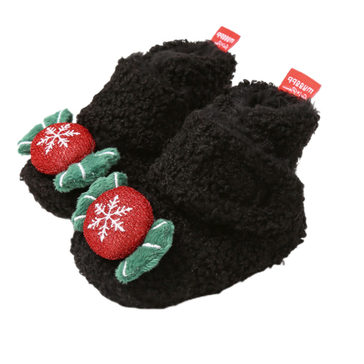 Детски пантофи Superbaby, бонбони, текстил, момичета/момчета, черни
