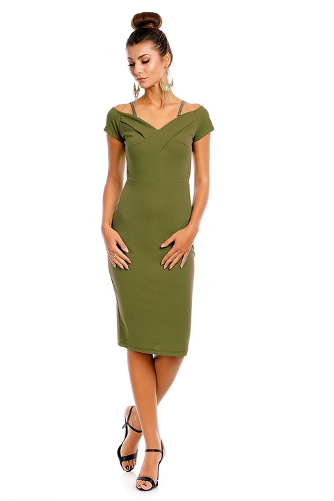Rochie dama WildFashion, WildFashion, Poliester, 2803, Verde masliniu