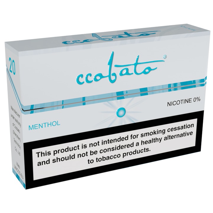 Pachet 20 tigarete din plante, Ccobato Menthol, 0 mg nicotina
